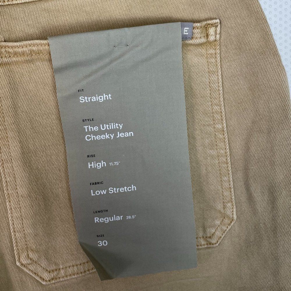 Everlane The Utility Cheeky High Rise Straight Leg Cotton Jean Desert Clay 30 - Picture 8 of 9